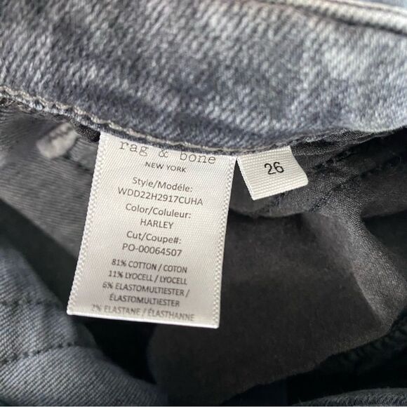 RAG & BONE Gray Casey High Rise Ankle Flared Jeans - Picture 8 of 8
